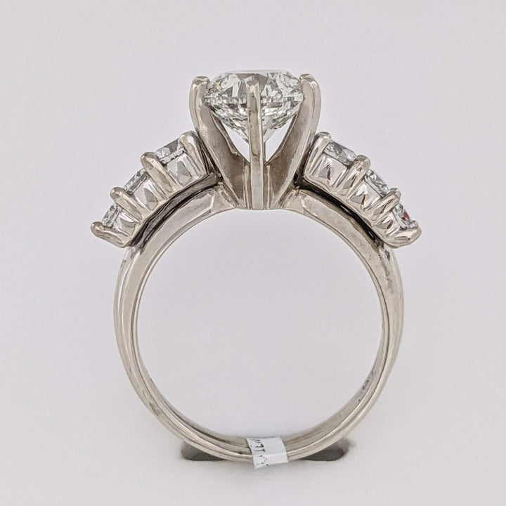 14K WHITE 2.28 CARAT TOTAL WEIGHT I1 I DIAMOND ROUND (7) ESTATE RING/ WRAP SET 5.9 GRAMS