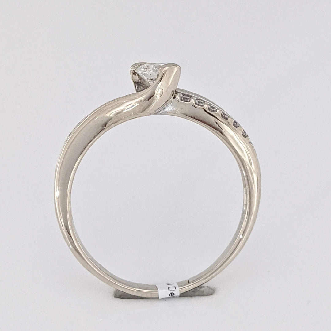 14K .48 CARAT TOTAL WEIGHT I1 H DIAMOND ROUND (16) BYPASS ESTATE RING 4.3 GRAMS
