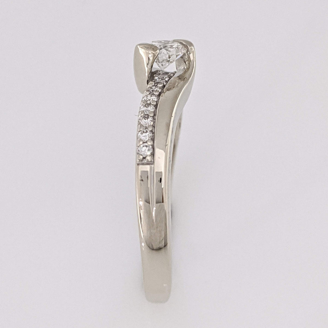 14K .48 CARAT TOTAL WEIGHT I1 H DIAMOND ROUND (16) BYPASS ESTATE RING 4.3 GRAMS