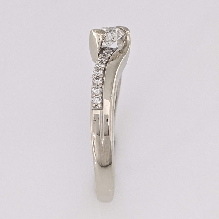 14K .48 CARAT TOTAL WEIGHT I1 H DIAMOND ROUND (16) BYPASS ESTATE RING 4.3 GRAMS