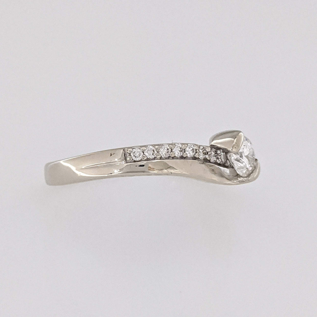 14K .48 CARAT TOTAL WEIGHT I1 H DIAMOND ROUND (16) BYPASS ESTATE RING 4.3 GRAMS