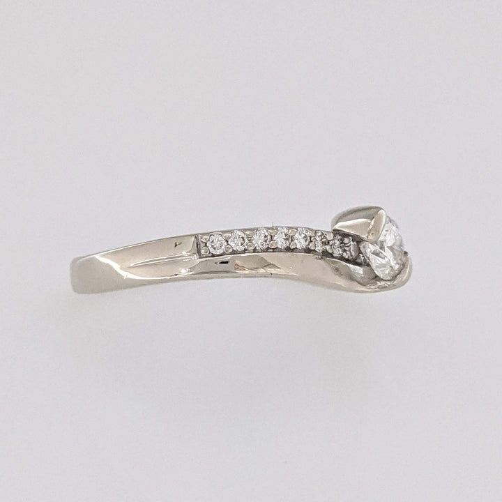 14K .48 CARAT TOTAL WEIGHT I1 H DIAMOND ROUND (16) BYPASS ESTATE RING 4.3 GRAMS