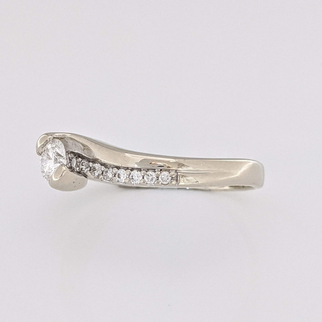 14K .48 CARAT TOTAL WEIGHT I1 H DIAMOND ROUND (16) BYPASS ESTATE RING 4.3 GRAMS
