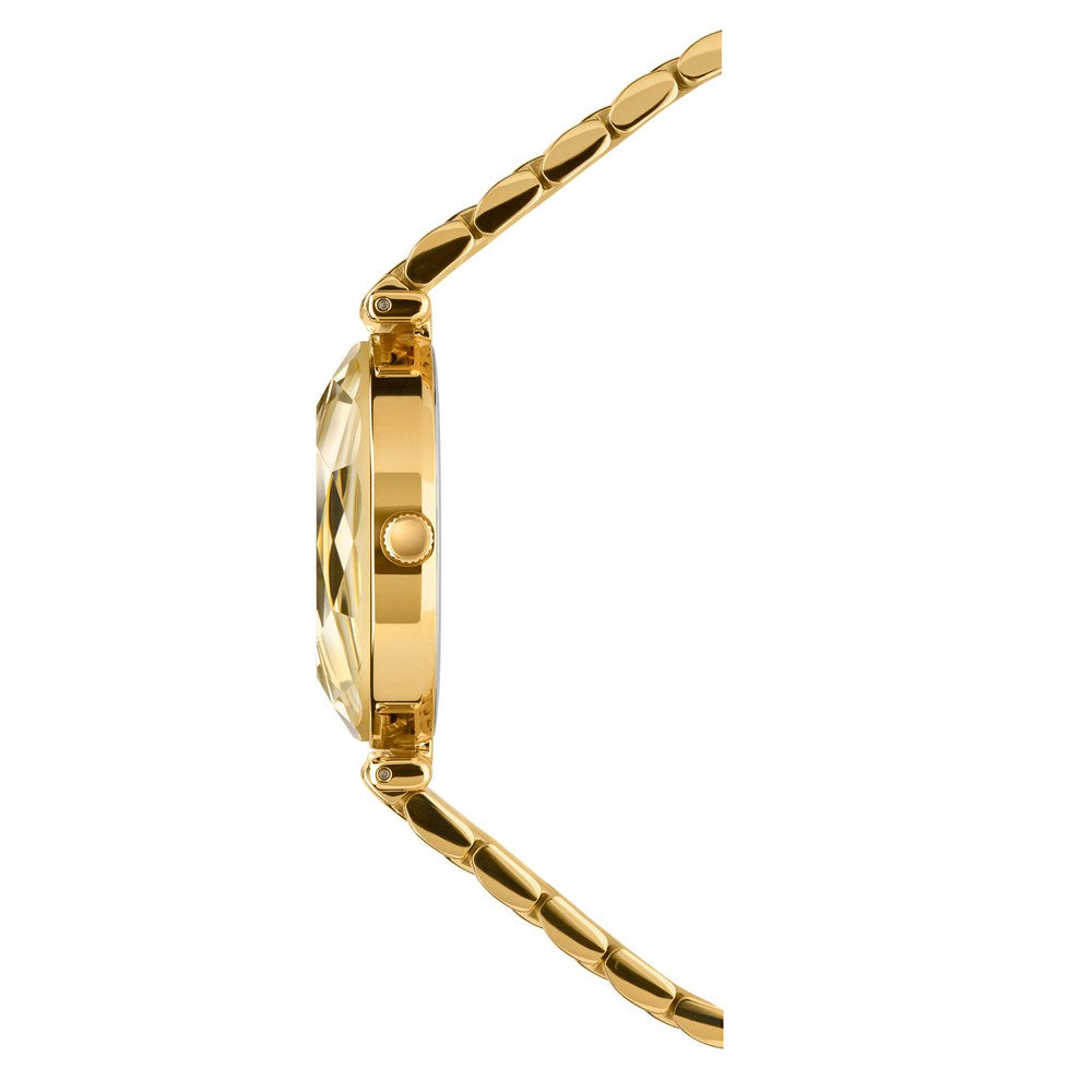 FACET BRILLIANT, Brilliant-Cut, Gold Plated Swiss Quartz Watch, 15MM Band -Gold Dial