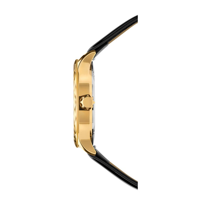 TIRO, Brilliant-Cut, Swiss Quartz Watch, 15mm Black Band - Gold Dial