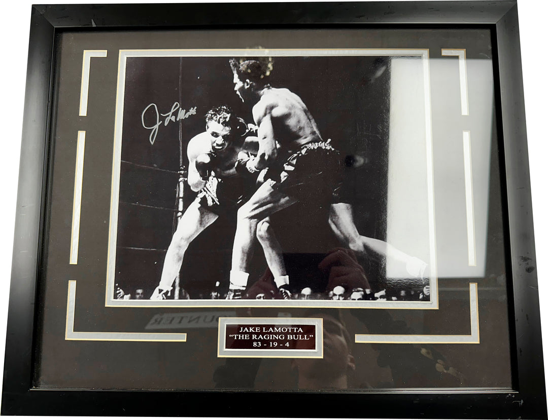 Jake Lamotta Autographed 12x14 Framed Photo SportsWorld COA