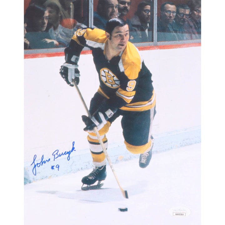 Johnny Bucyk Signed Bruins 8x10 Framed Photo (JSA COA)
