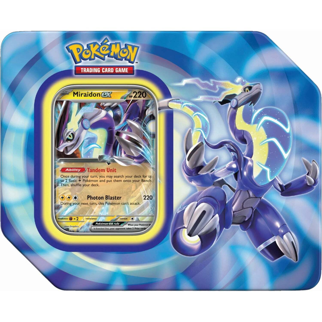 Pokemon Paldea Legends Tin - Miraidon ex Republic Jewelry & Collectibles Pokemon Paldea Legends Tin - Miraidon ex Republic Jewelry & Collectibles