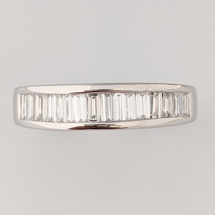 14K WHITE .96 CARAT TOTAL WEIGHT VS1 F DIAMOND BAGUETTE (16) CHANNEL SET ESTATE BAND 3.7 GRAMS