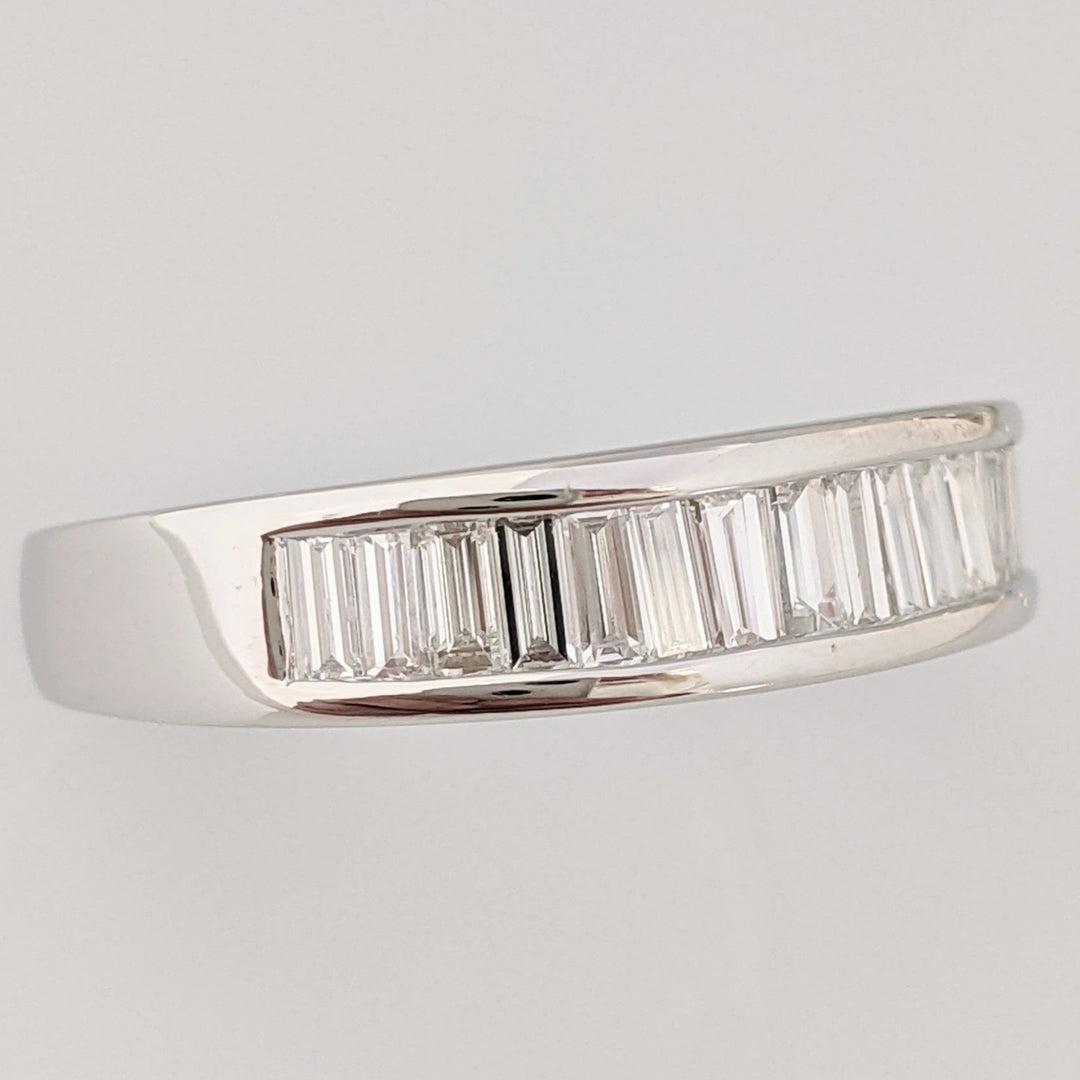 14K WHITE .96 CARAT TOTAL WEIGHT VS1 F DIAMOND BAGUETTE (16) CHANNEL SET ESTATE BAND 3.7 GRAMS
