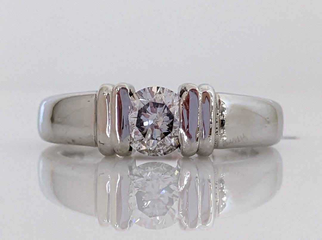 PLATINUM .65 CARAT TOTAL I1 H DIAMOND ROUND TENSION SET ESTATE RING 8. –  Republic Jewelry & Collectibles