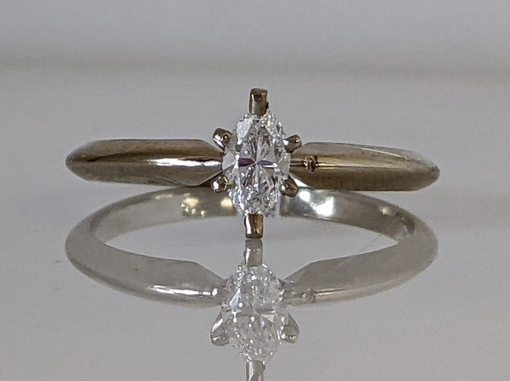 14KW .26 CARAT TOTAL SI2 I DIAMOND MARQUISE SOLITAIRE 2.0 GRAMS