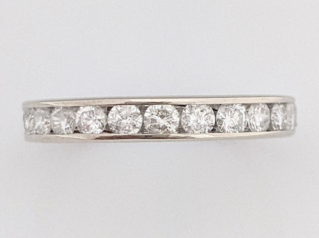 14K .48 CARAT TOTAL WEIGHT I1 G DIAMOND ROUND (12) ESTATE CHANNEL BAND 2.7 GRAMS