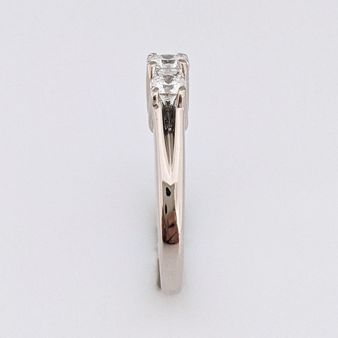 18K WHITE .74 CARAT TOTAL WEIGHT VVS H DIAMOND DREAM CUT TRINITY ESTATE RING 4.8 GRAMS