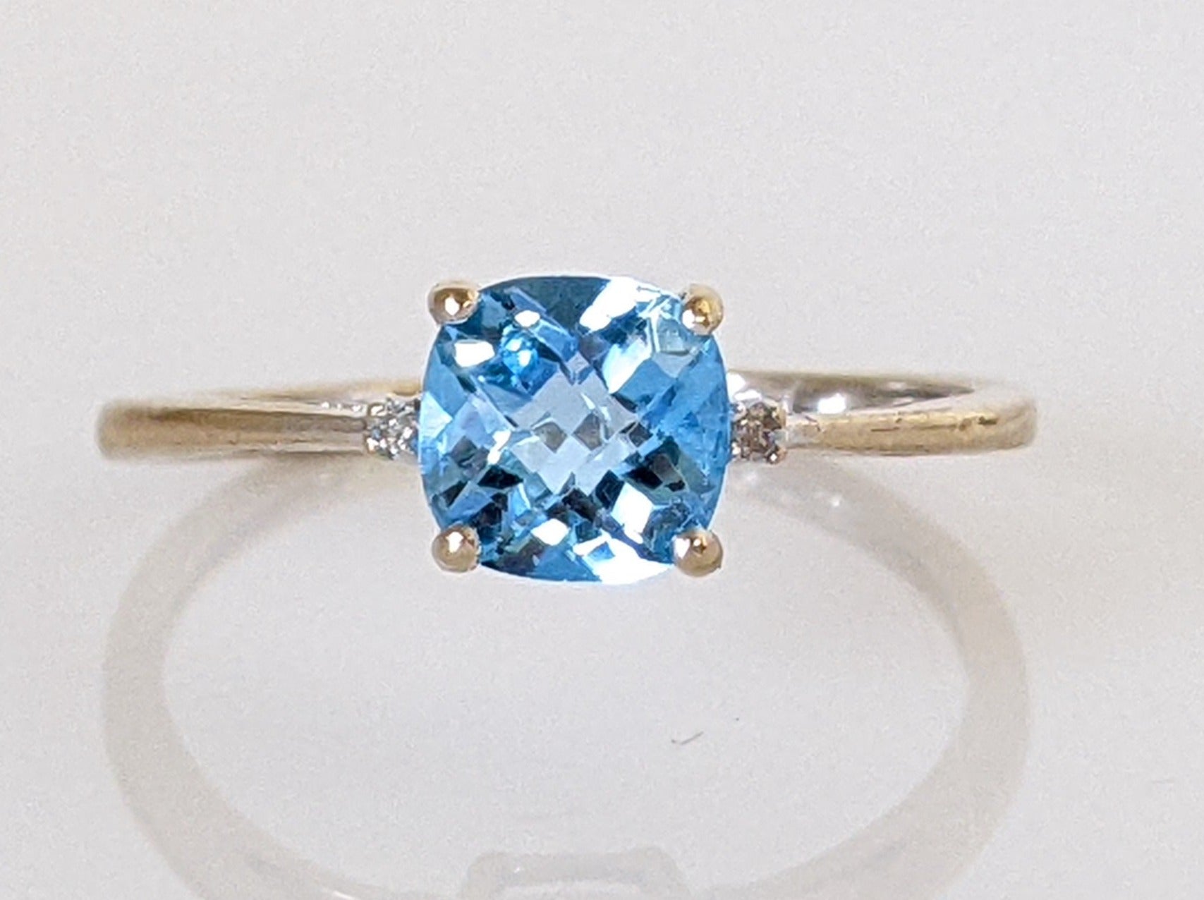 14kLondon Blue Topaz and Diamond Ring