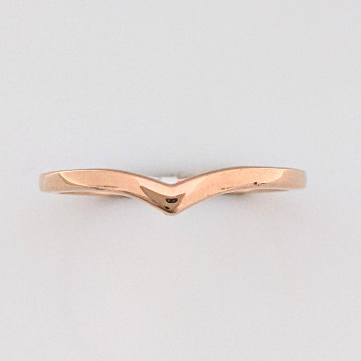 14K ROSE V-CURVED ESTATE BAND 1.4 GRAMS