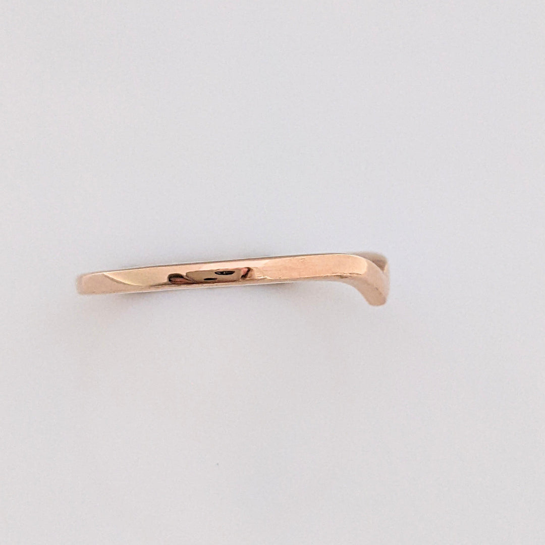 14K ROSE V-CURVED ESTATE BAND 1.4 GRAMS
