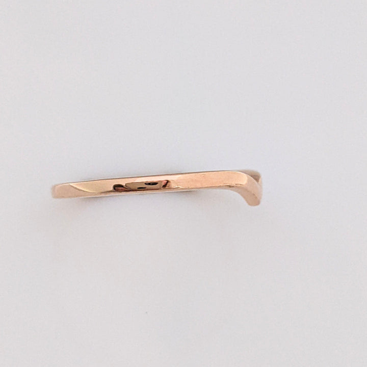 14K ROSE V-CURVED ESTATE BAND 1.4 GRAMS