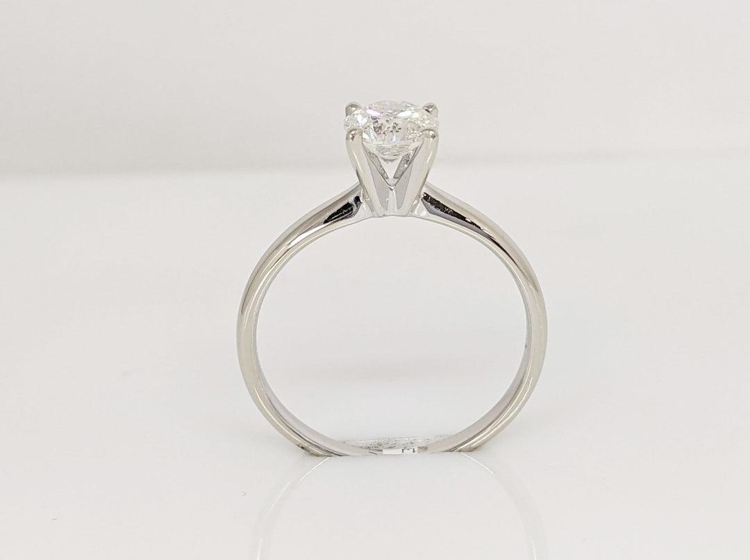 14K WHITE .79 CARAT TOTAL WEIGHT I2 F DIAMOND ROUND SOLITAIRE ESTATE RING 2.3 GRAMS