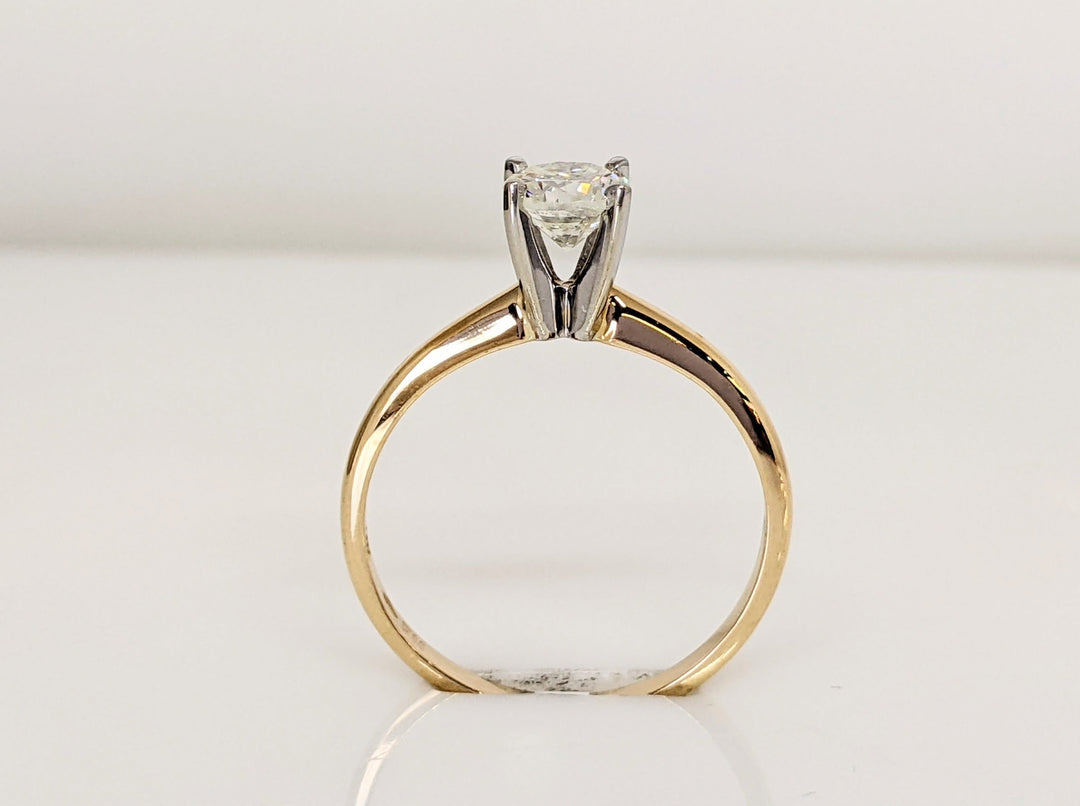 14K .55CT SI2 I DIAMOND ROUND 4-PRONG ESTATE SOLITAIRE RING 1.9 GRAMS