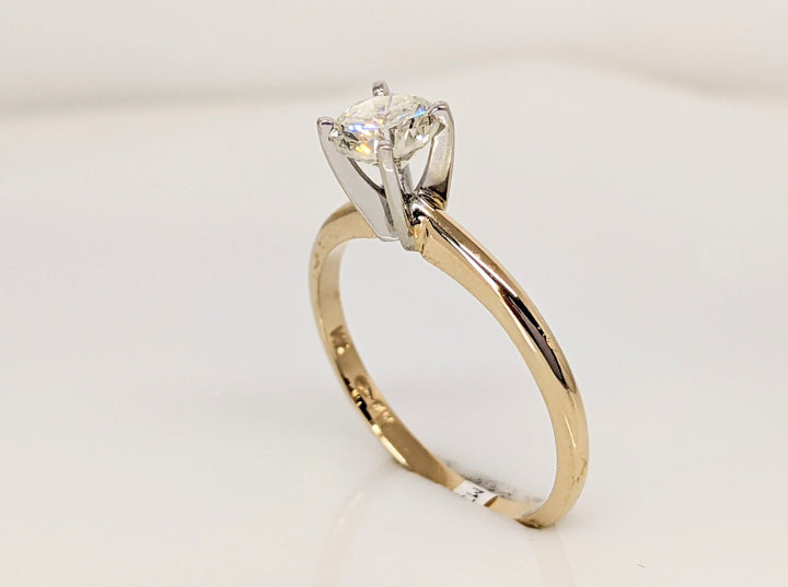 14K .55CT SI2 I DIAMOND ROUND 4-PRONG ESTATE SOLITAIRE RING 1.9 GRAMS