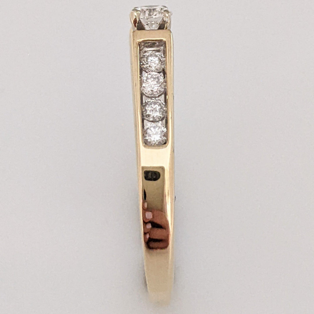 14K .63 CARAT TOTAL WEIGHT SI2 G DIAMOND ROUND (9) ESTATE RING 4.0 GRAMS