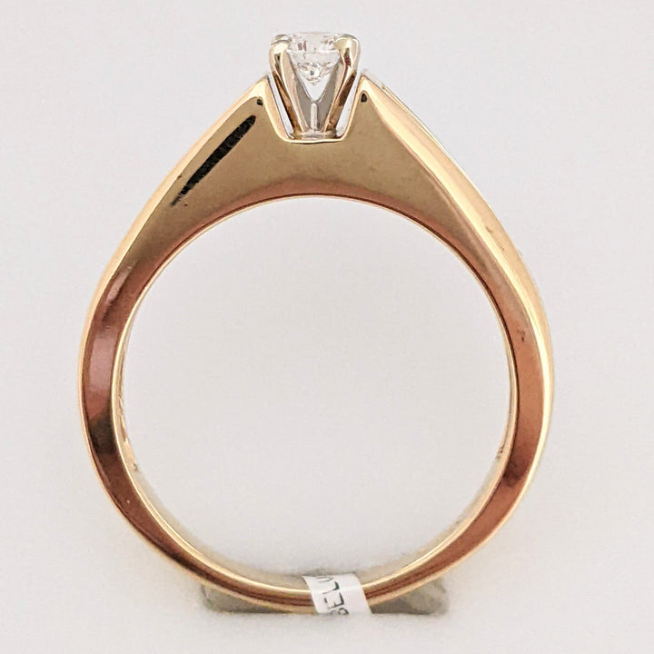 14K .63 CARAT TOTAL WEIGHT SI2 G DIAMOND ROUND (9) ESTATE RING 4.0 GRAMS