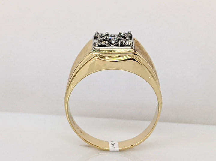 14K .35 CARAT TOTAL WEIGHT SI2-I1 I DIAMOND ROUND (5) ESTATE RING 10.9 GRAMS