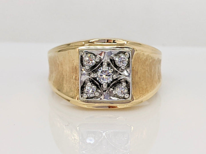 14K .35 CARAT TOTAL WEIGHT SI2-I1 I DIAMOND ROUND (5) ESTATE RING 10.9 GRAMS