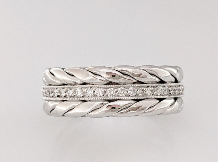 14K WHITE .88 CARAT TOTAL WEIGHT VS2 I DIAMOND ROUND (88) ETERNITY BAND 12.0 GRAMS