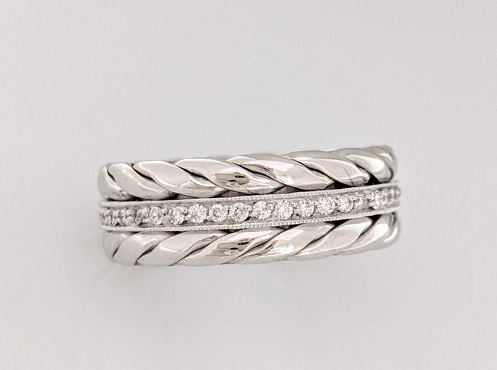 14K WHITE .88CTW VS2 I DIAMOND ROUND (88) ETERNITY BAND 12.0 GRAMS