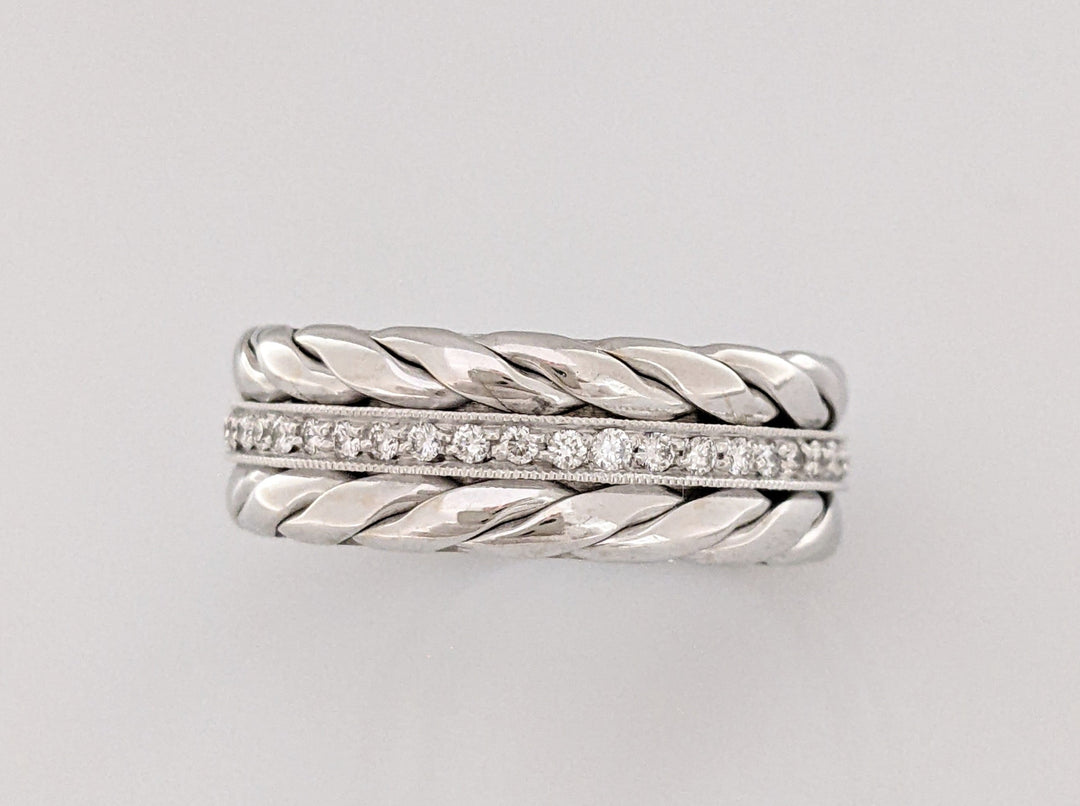 14K WHITE .88 CARAT TOTAL WEIGHT VS2 I DIAMOND ROUND (88) ETERNITY BAND 12.0 GRAMS