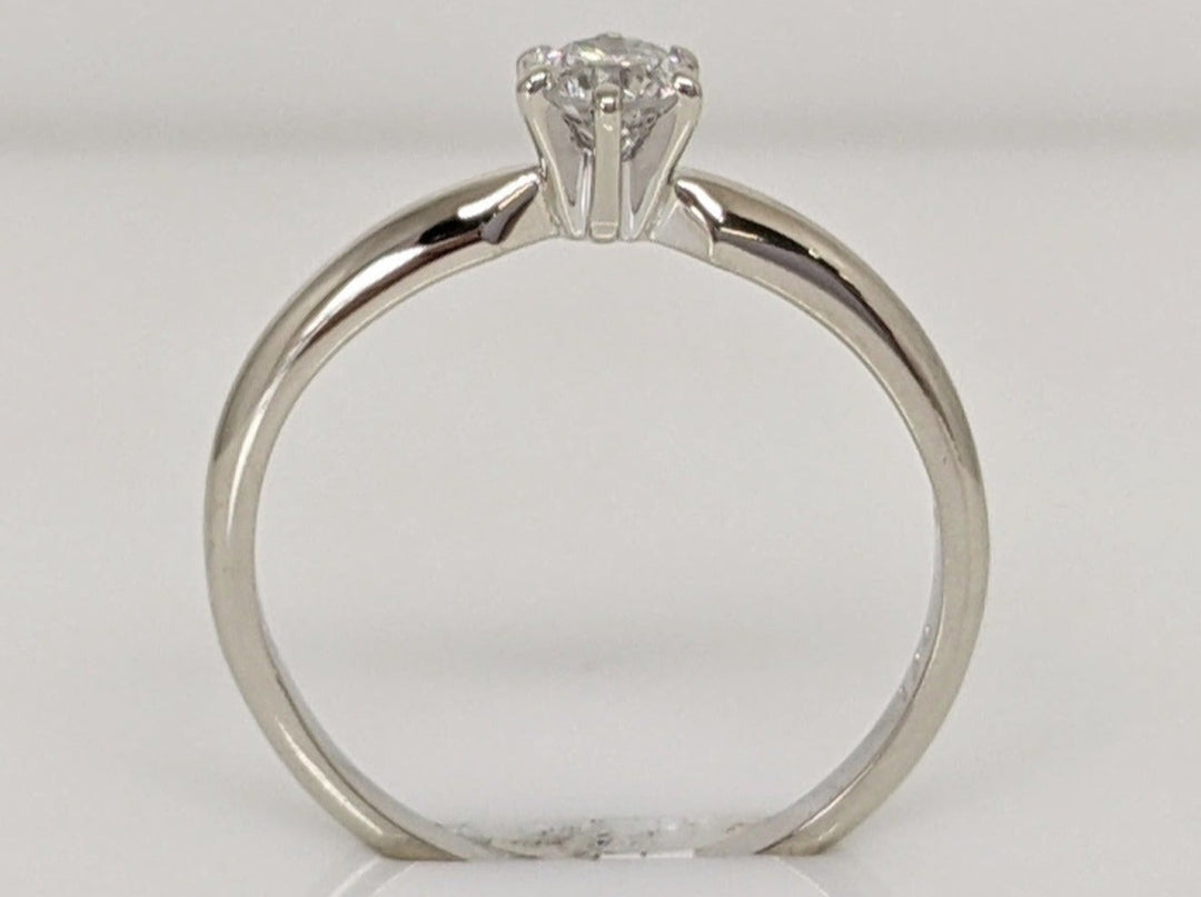 14K WHITE .23 CARAT TOTAL I1 H DIAMOND ROUND ESTATE SOLITAIRE RING 1.6 GRAMS