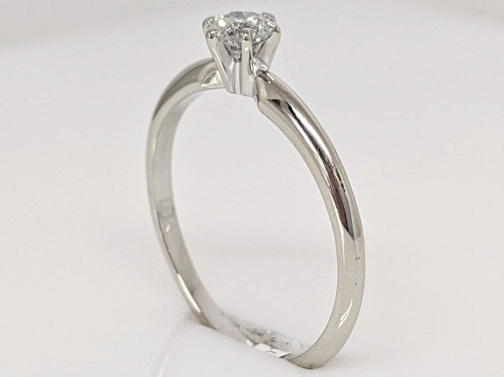 14K WHITE .23 CARAT TOTAL I1 H DIAMOND ROUND ESTATE SOLITAIRE RING 1.6 GRAMS