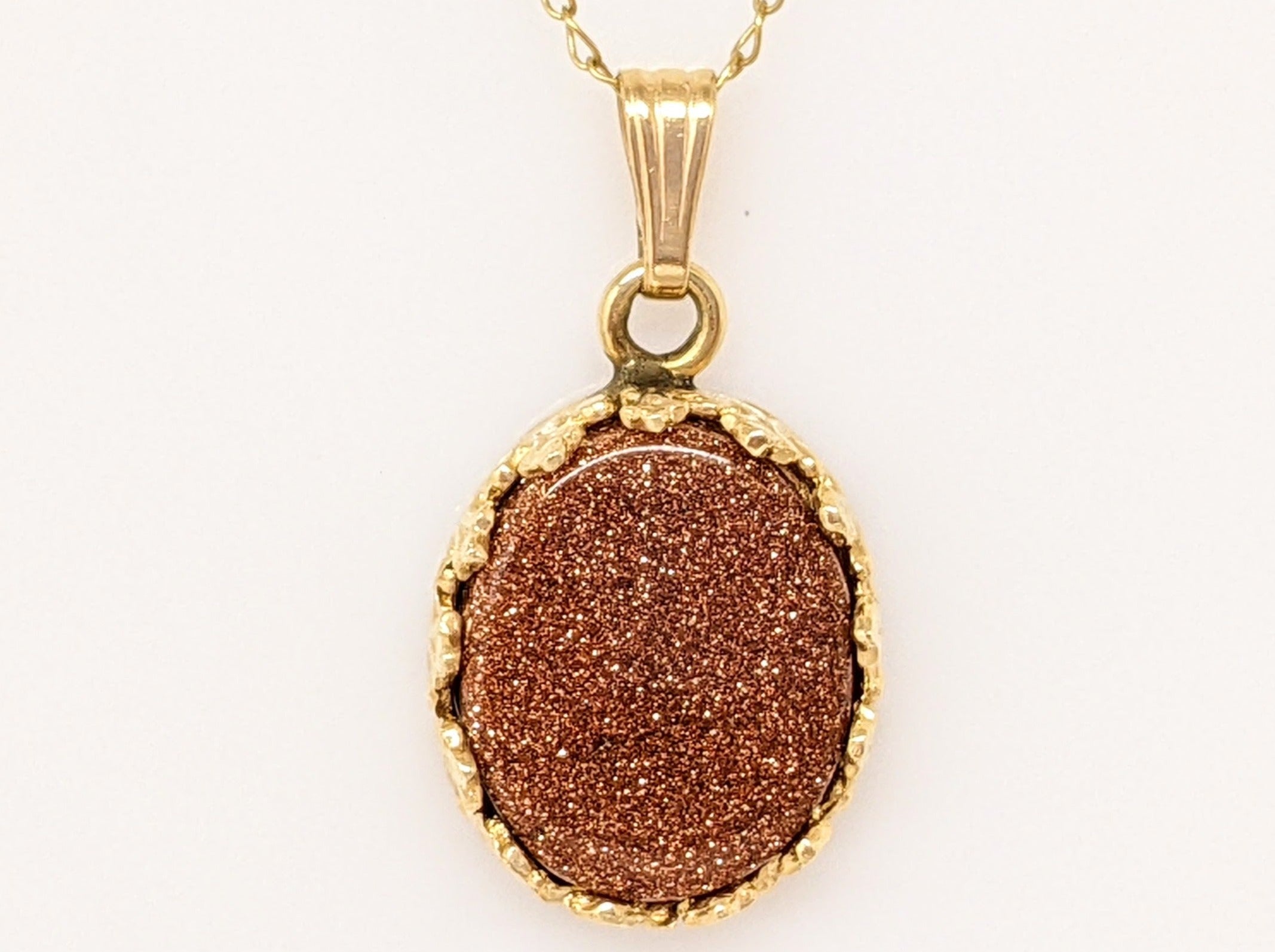 Goldstone earring and pendant selling set