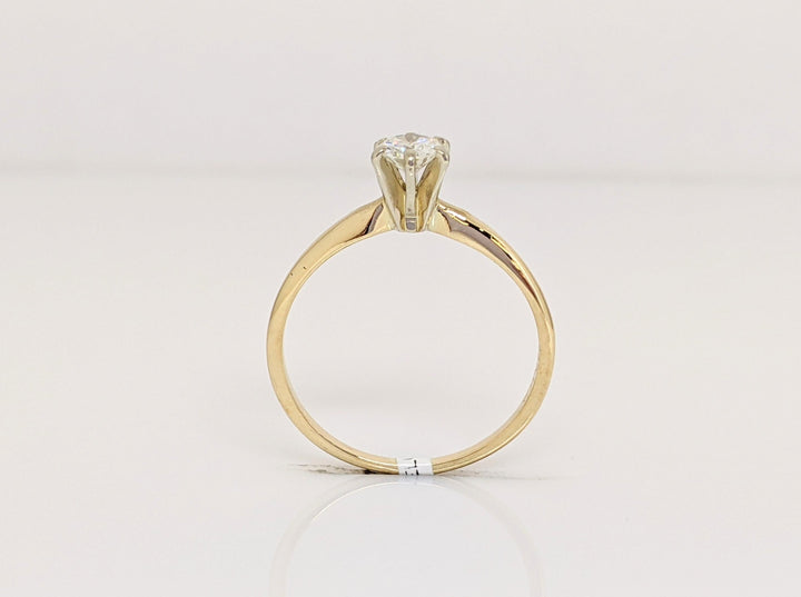 14K .47 CARAT TOTAL VS2 I DIAMOND ROUND ESTATE SOLITAIRE RING 2.4 GRAMS