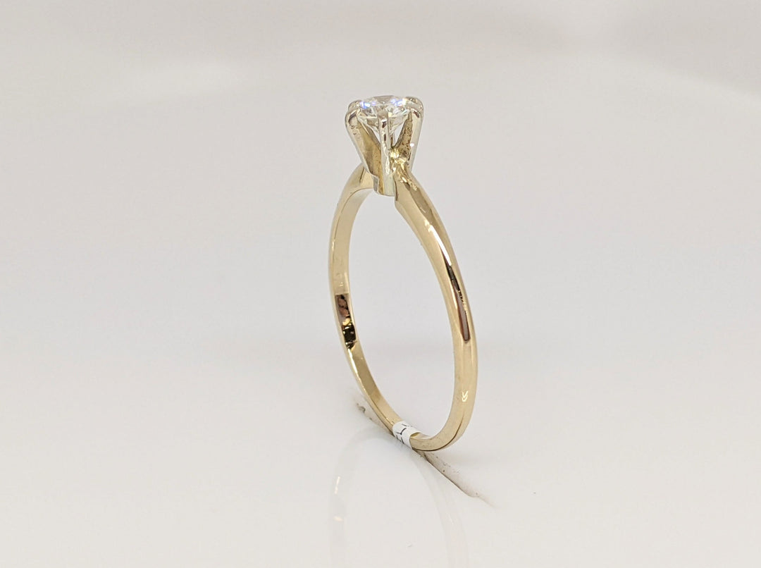 14K .47 CARAT TOTAL VS2 I DIAMOND ROUND ESTATE SOLITAIRE RING 2.4 GRAMS