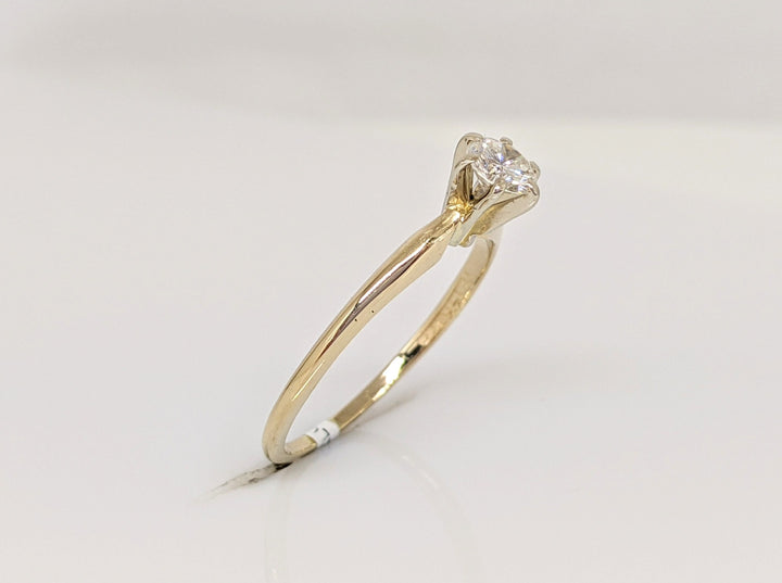 14K .47CT VS2 DIAMOND ROUND ESTATE SOLITAIRE RING 2.4 GRAMS