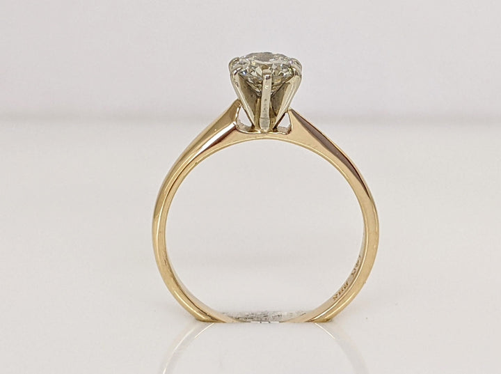 14K .62 CARAT TOTAL I1 K DIAMOND ROUND SOLITAIRE ESTATE RING 2.2 GRAMS