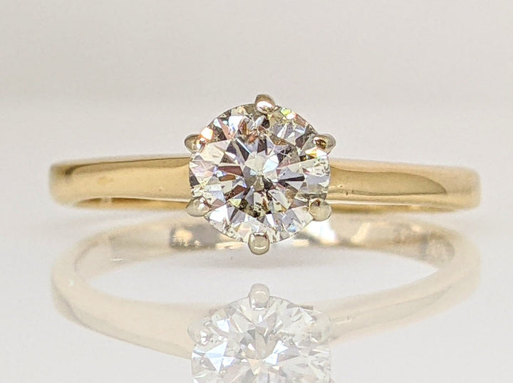 14K .62 CARAT TOTAL I1 K DIAMOND ROUND SOLITAIRE ESTATE RING 2.2 GRAMS