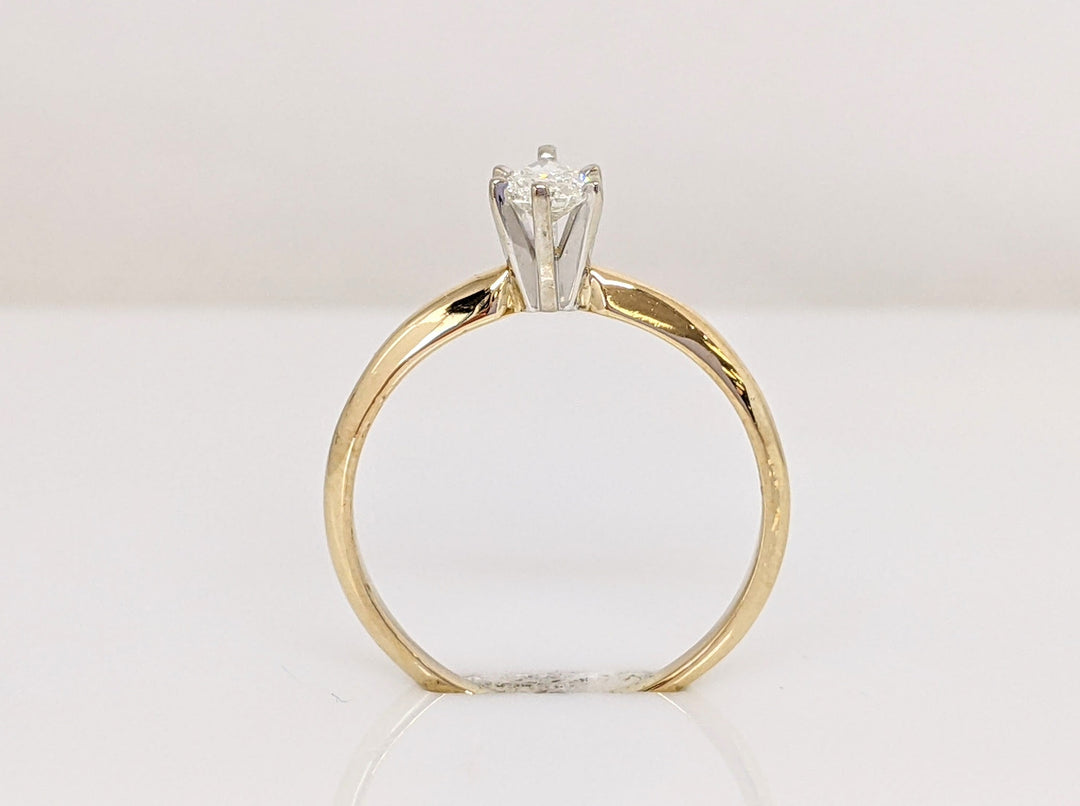 14K .31 CARAT TOTAL I2 H DIAMOND PEAR SOLITAIRE ESTATE RING 1.9 GRAMS