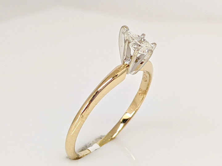 14K .31 CARAT TOTAL I2 H DIAMOND PEAR SOLITAIRE ESTATE RING 1.9 GRAMS