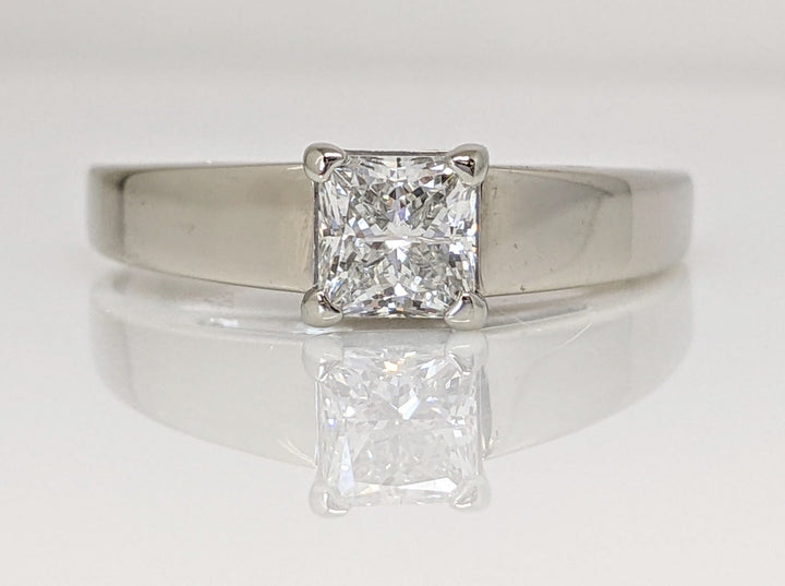 14KW .72 CARAT TOTAL  I1 H DIAMOND PRINCESS CUT SOLITAIRE ESTATE RING 3.9 GRAMS