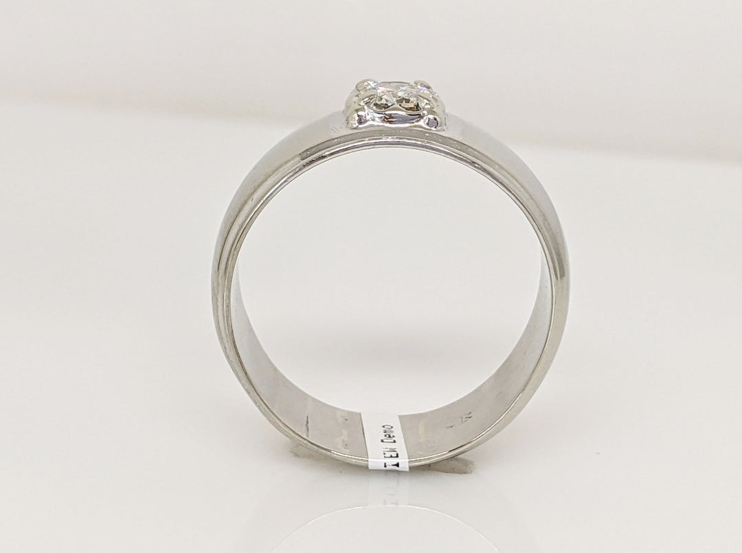 14KW .24 CARAT TOTAL VS2 G DIAMOND ROUND WIDE BAND ESTATE RING 6.9 GRAMS