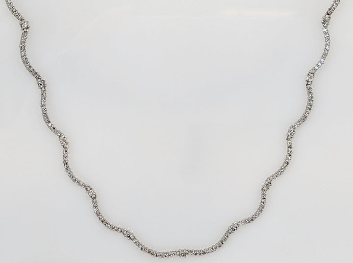 PLATINUM 1.79CTW SI2 I DIAMOND ROUND (155) ESTATE NECKLACE 18.7 GRAMS