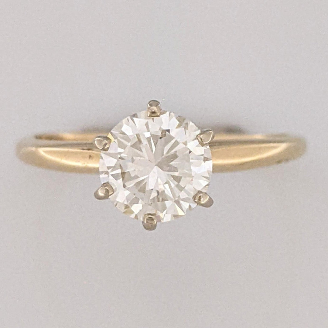 14K CARAT TOTAL VVS1 H DIAMOND ROUND SOLITAIRE 6-PRONG ESTATE