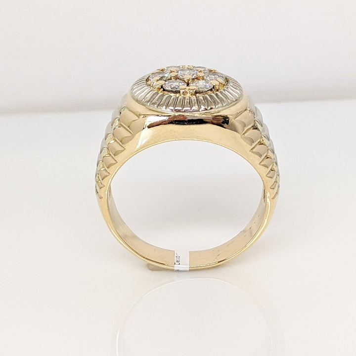 14K 1.18 CARAT TOTAL WEIGHT I1 I DIAMOND ROUND (7) ESTATE RING 20.5 GRAMS