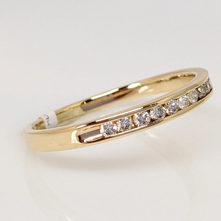 14K .24CTW I1 I DIAMOND ROUND (12) CHANNEL SET ESTATE BAND 2.0 GRAMS