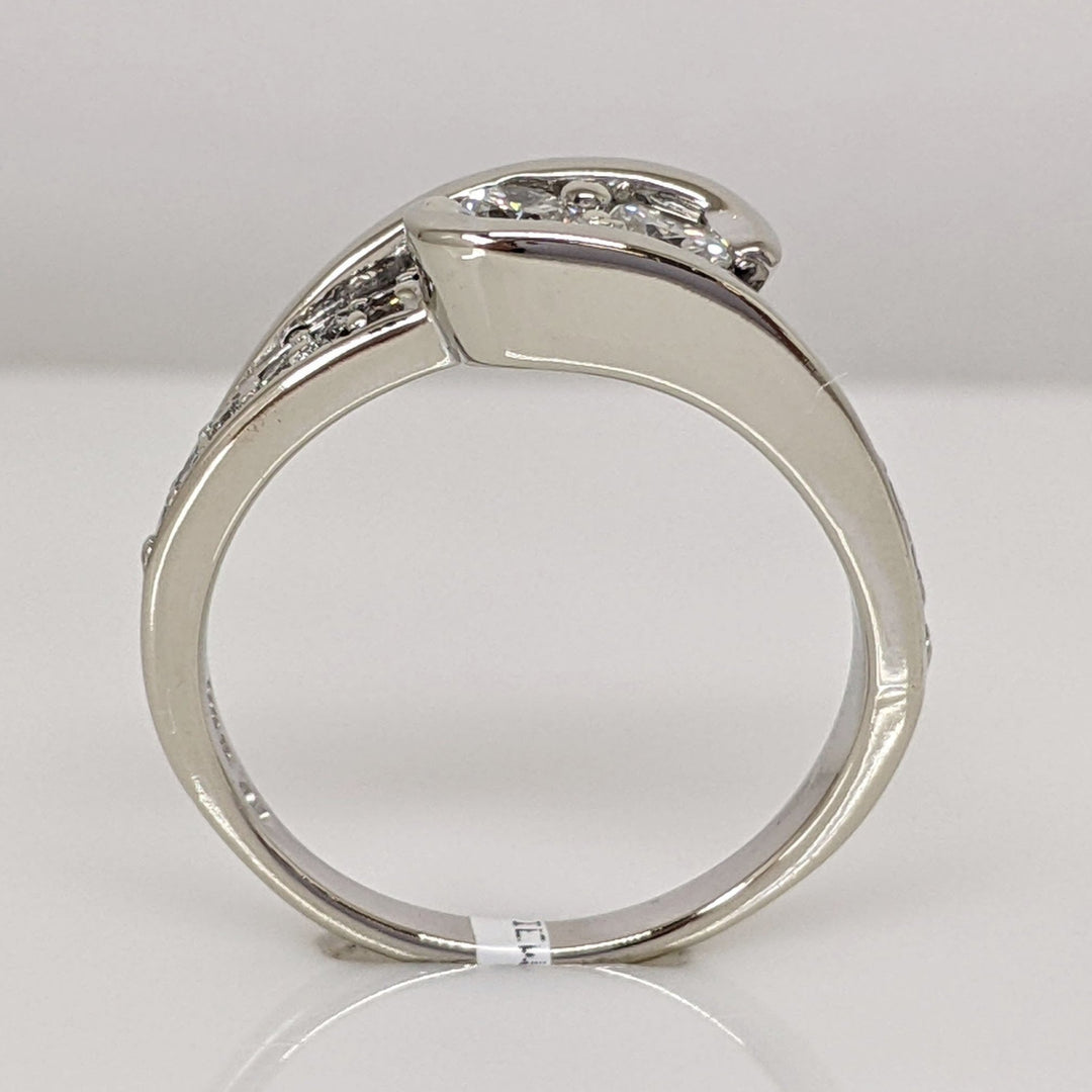 14K WHITE .70CTW SI I-J DIAMOND ROUND (13) ESTATE RING 7.0 GRAMS