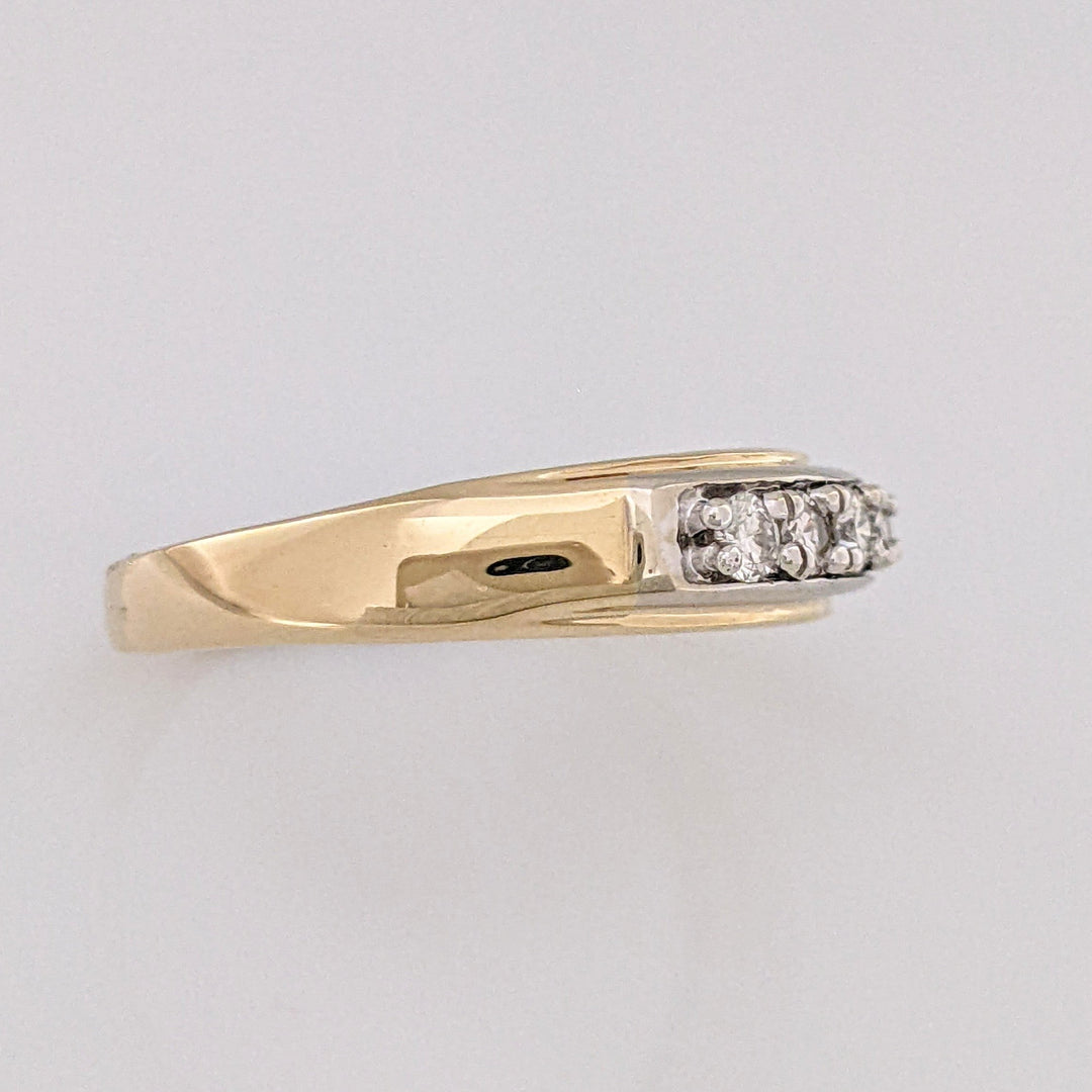 14K .30 CARAT TOTAL WEIGHT SI2 H DIAMOND ROUND (5) ESTATE BAND 4.0 GRAMS